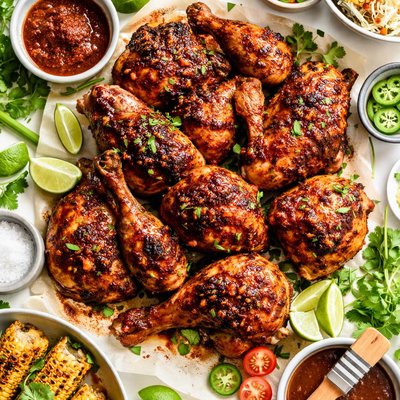 Image of Roasted Bbq Chicken with Red Devil Rub