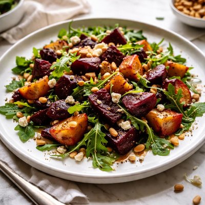 Image of Roasted Beets with Toasted Pine Nuts and Arugula