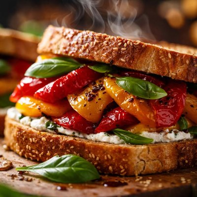 Image of Roasted Bell Pepper Sandwiches
