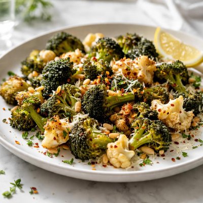 Image of Roasted Broccoli and Cauliflower