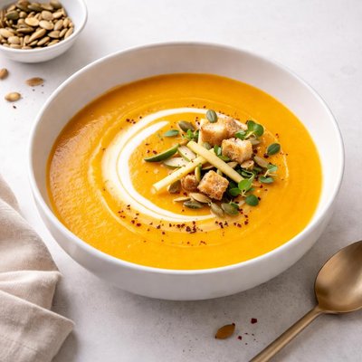 Image of Roasted Butternut Squash and Apple Soup