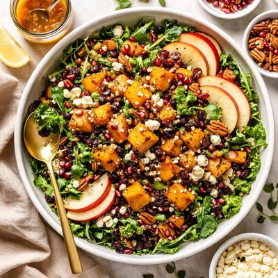 Image of Roasted Butternut Squash Salad with Warm Cider Vinaigrette