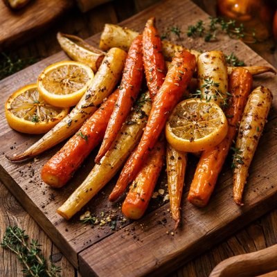 Image of Roasted Carrots and Parsnips with Meyer Lemons