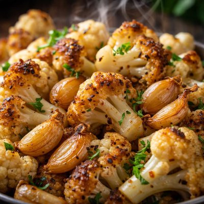 Image of Roasted Cauliflower 16 Roasted Cloves of Garlic