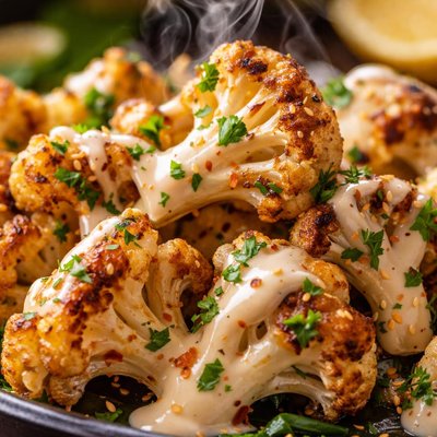 Image of Roasted Cauliflower in Lemon Tahini Sauce
