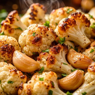 Image of Roasted Cauliflower with Garlic Cloves