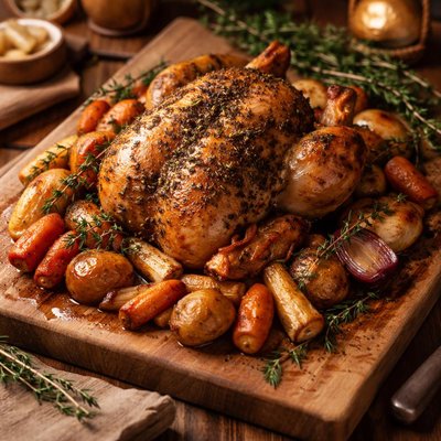 Image of Roasted Chicken and Root Veggies