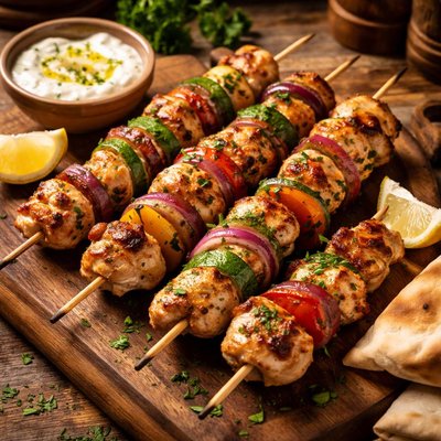 Image of Whole30 Roasted Chicken Kebab