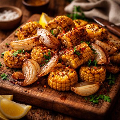 Image of Roasted Corn and Onions