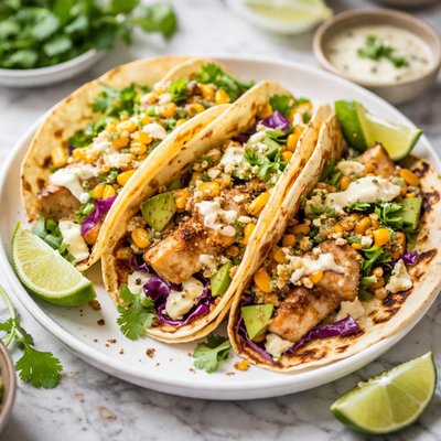 Image of Roasted Corn Fish Tacos
