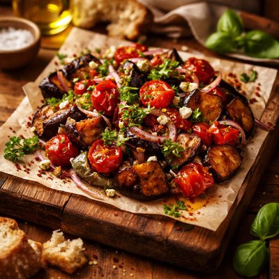 Image of Roasted Eggplant and Tomato Salad