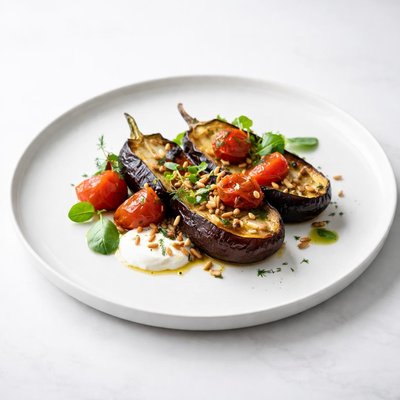 Image of Roasted Eggplants and Tomatoes