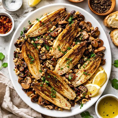 Image of Roasted Endives with Mushrooms