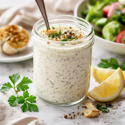 Image of Roasted Garlic and Buttermilk Salad Dressing