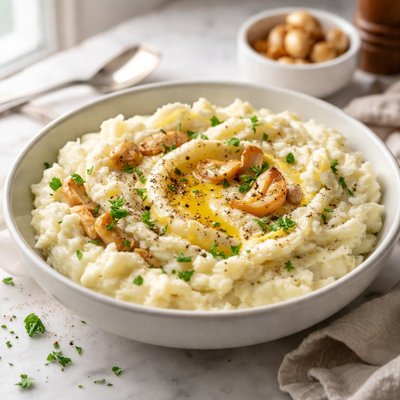 Image of Roasted Garlic Mashed Potatoes and Cauliflower