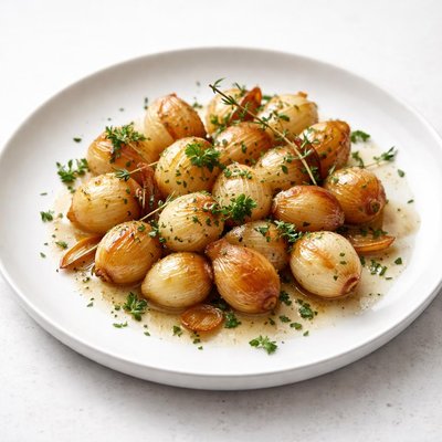 Image of Roasted Garlic Pearl Onions with Herbs