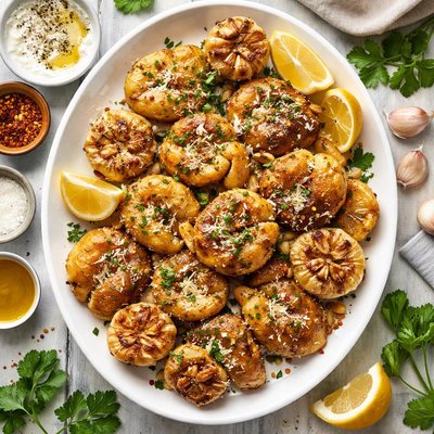 Image of Roasted Garlic Smashed Potatoes