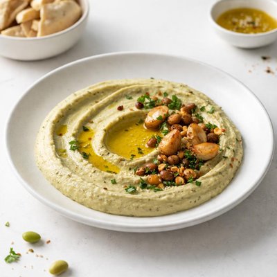 Image of Roasted Garlic Soybean Hummus
