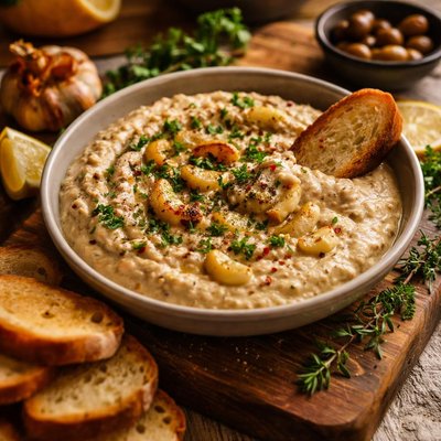 Image of Roasted Garlic White Bean Dip