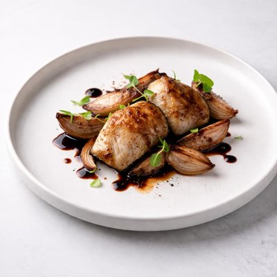 Image of Roasted Monkfish with Balsamic Vinegar and Shallots