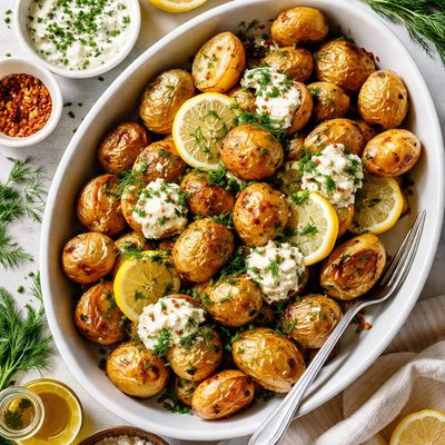 Image of Roasted New Potatoes with Lemon Horseradish