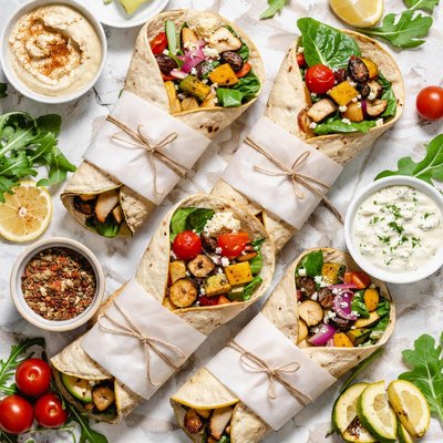 Image of Roasted or Grilled Vegetable Wraps