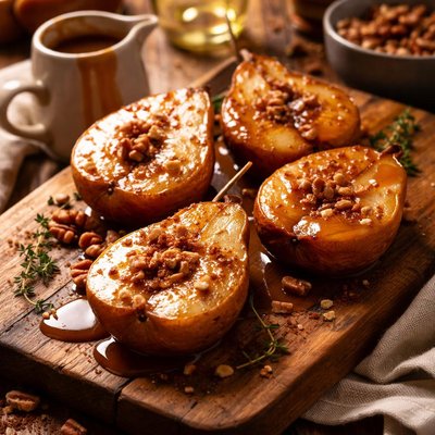 Image of Roasted Pears with Caramel Sauce