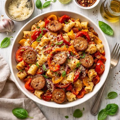 Image of Roasted Pepper and Sausage Radiatore
