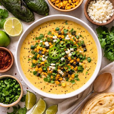 Image of Roasted Poblano and Corn Soup