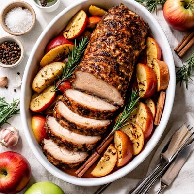 Image of Roasted Pork Loin with Apples and Cinnamon