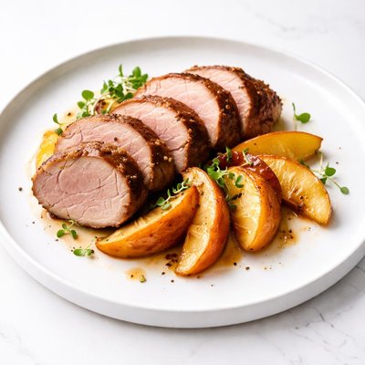 Image of Roasted Pork Tenderloin and Maple Glazed Apples