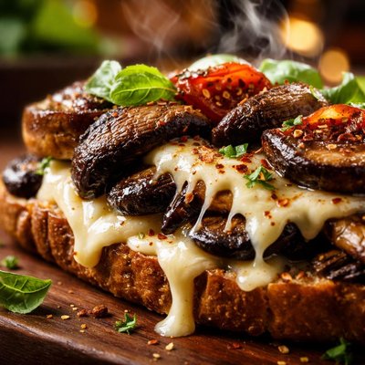 Image of Roasted Portabella and Mozzarella Melt
