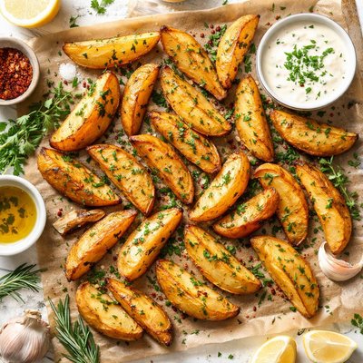 Image of Roasted Potato Wedges with Herbs