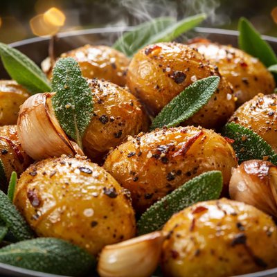 Image of Roasted Potatoes with Sage and Garlic