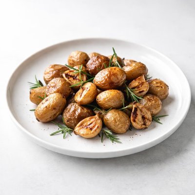 Image of Roasted Potatoes with Whole Garlic and Rosemary