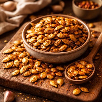 Image of Roasted Pumpkin Seeds with a Kick from Kim