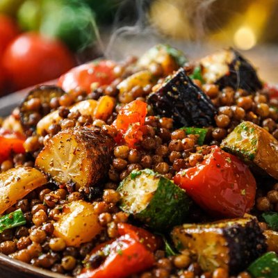 Image of Roasted Ratatouille with Lentils