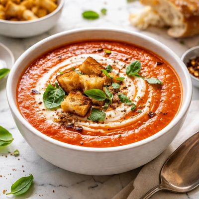 Image of Roasted Red Bell Pepper Tomato Soup