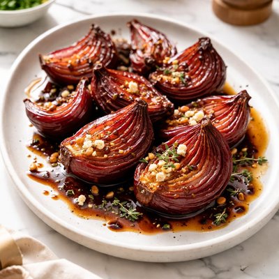 Image of Roasted Red Onions with Balsamic Vinegar