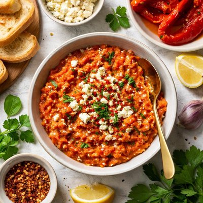 Image of Roasted Red Pepper and Feta Spread