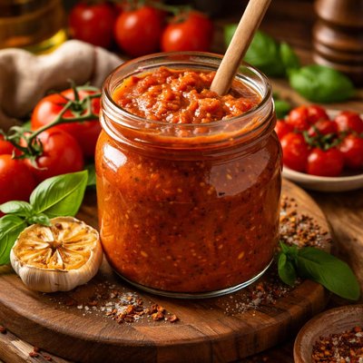 Image of Roasted Red Pepper and Tomato Pasta Sauce