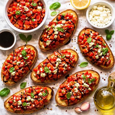 Image of Roasted Red Pepper Bruschetta
