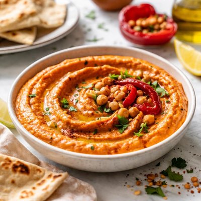 Image of Roasted Red Pepper Hummus Tahini Free