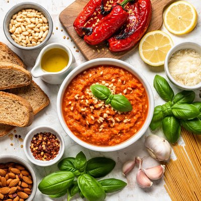 Image of Whole30 Roasted Red Pepper Pesto