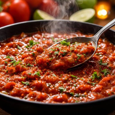 Image of Roasted Red Tomato Enchilada Sauce