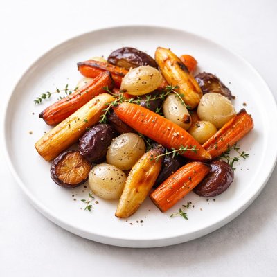 Image of Roasted Root Vegetables with Pearl Onions
