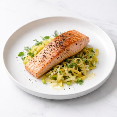 Image of Roasted Salmon with Leeks