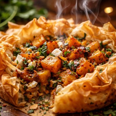 Image of Roasted Squash and Phyllo Pie