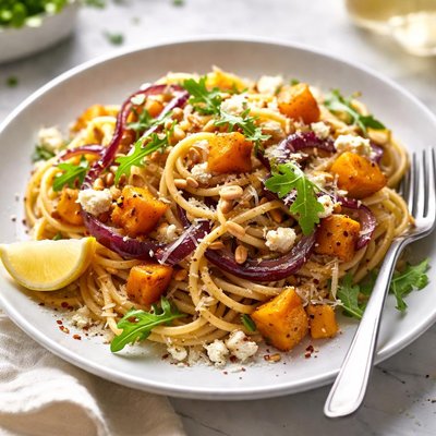 Image of Roasted Squash Red Onion Pasta