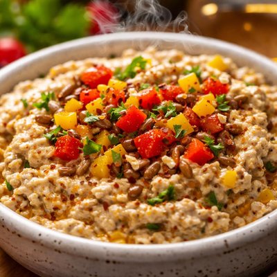 Image of Roasted Sunflower Seed Feta Dip with Bell Pepper